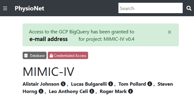 Access granted to Google Cloud Platform’s BigQuery service